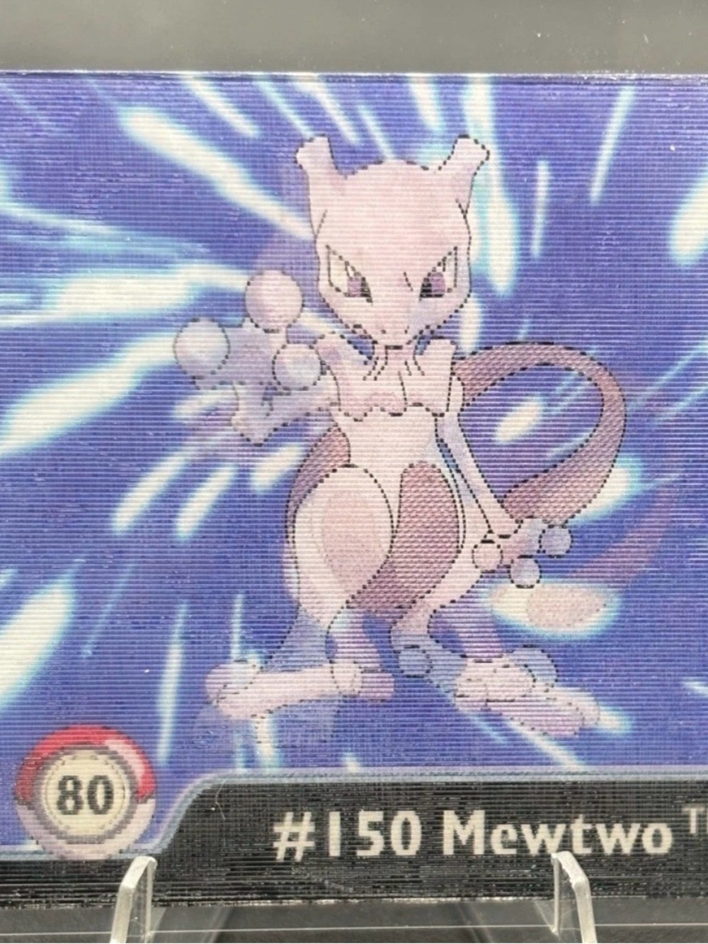Pokemon Mewtwo 3DCard - Purple and Pink